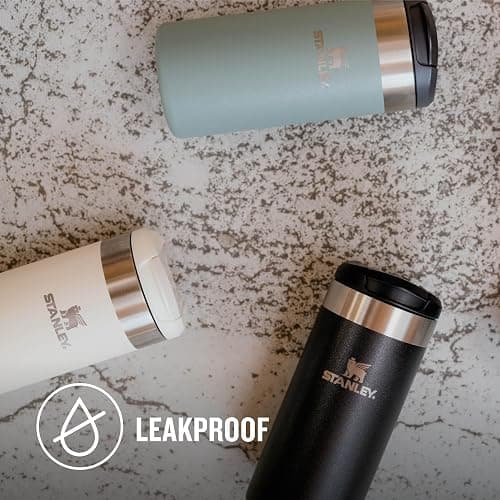 STANLEY Aerolight Transit Travel Mug 0.47L - Keeps 6 Hours Hot - 8 Hours Cold - Dishwasher Safe - Leakproof - Car Cup Holder Compatible - Insulated Coffee Cup - Cream Metallic thumbnail 5