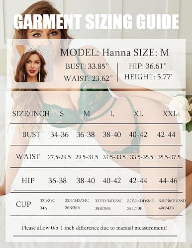 Avidlove Lingerie Sets for Women Sexy Lace Bra and Panty Set Lace Bra with Thong 2 Piece Lingerie Babydoll thumbnail 6