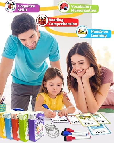 520 Sight Words Flash Cards Kindergarten, 1st 2nd 3rd Grade Reading Books | Learn to Read, Preschool Kindergarten Workbooks, Writing & Spelling Games, Dolch & Fry List, Homeschool Supplies for Kids thumbnail 5