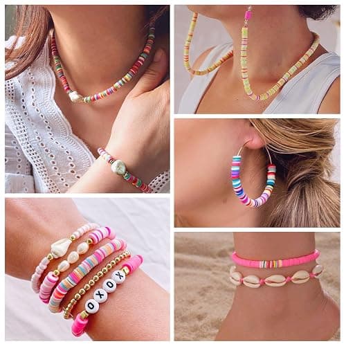 Redtwo 10000 Pcs Clay Beads Bracelet Making Kit | 3 Boxes 60 Colors Beads Set for Friendship Jewelry Making Kit with Charms, Crafts Gifts for Girls Ages 6-12 Kids thumbnail 4