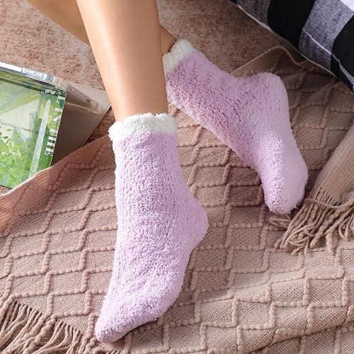 Nimalpal Fuzzy Socks - Women's Fluffy, Cozy Warm Socks for Winter, Slipper Socks thumbnail 7