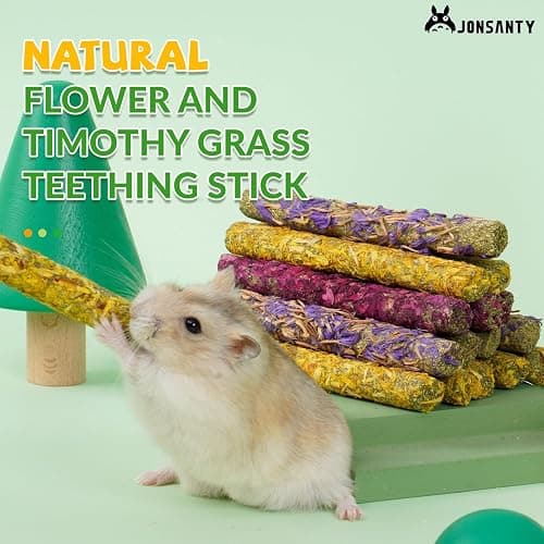 50-60 PCS Natural Rabbit Chew Toys, Treats, Timothy Sticks, Apple Sticks, Sweet Bamboo for Guinea Pig, Hamster, Chinchilla, Rat, Small Animals thumbnail 4