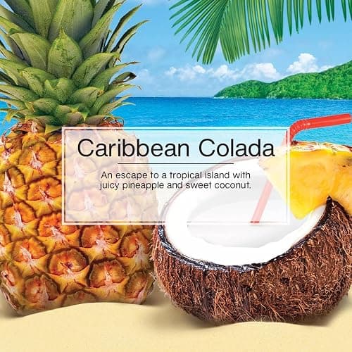 LITTLE TREES Car Air Freshener Vent Wrap Provides Long-Lasting Scent, Invisibly Fresh. Caribbean Colada, 16 count, 4-Packs thumbnail 4