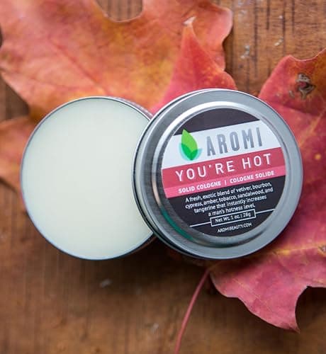 Aromi You're Hot Solid Cologne | Fresh, Woodsy Men's Fragrance, Vetiver, Sandalwood, Bourbon Scent, Small Men's Gift, Vegan, Travel-friendly, Handmade (You're Hot) thumbnail 2