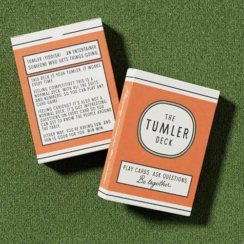 Conversation & Playing Cards – Multi-Purpose Deck with Vintage Design, Thought-Provoking Questions & Conversation Starters for Date Nights, Family Time, Travel, and Game Nights – The Tumler Deck thumbnail 5