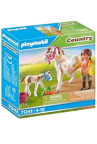 PLAYMOBIL Country 71243 Pferd mit Fohlen, Tiere für den Reiterhof, Spielzeug für Kinder ab 4 Jahren thumbnail 3