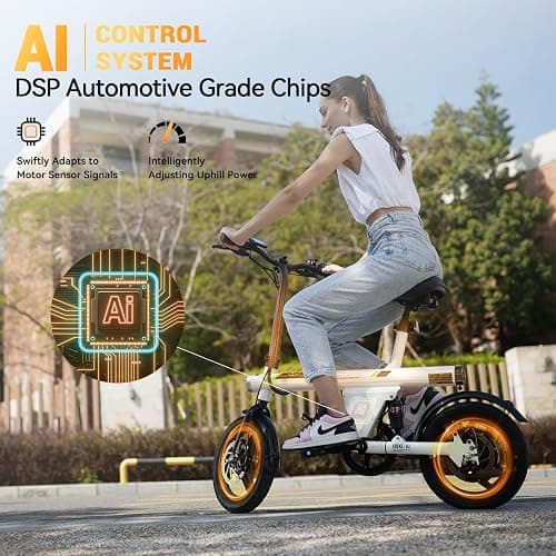 AYOLNY Electric Bike for Adults 500W/750W/1000W Peak, 14"/16"/26" Mountain E-Bike, 25/55 Miles + 20MPH Adult Electric Bicycles for Road Sand Mountain thumbnail 3