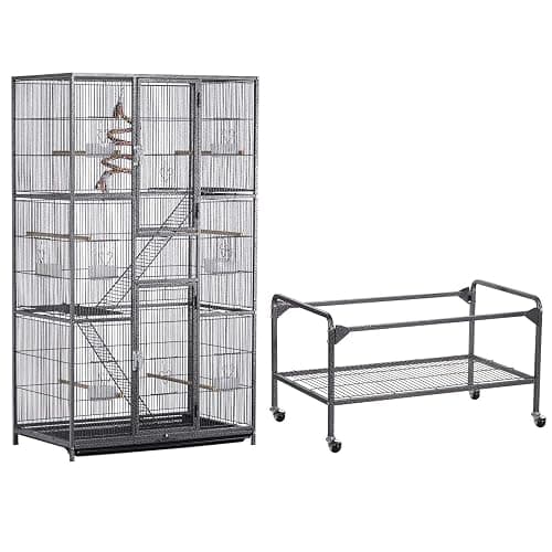 Yaheetech Large African Grey Parrot Bird Cage for Budgies/Conures/Parakeets with Detachable Stand thumbnail 6