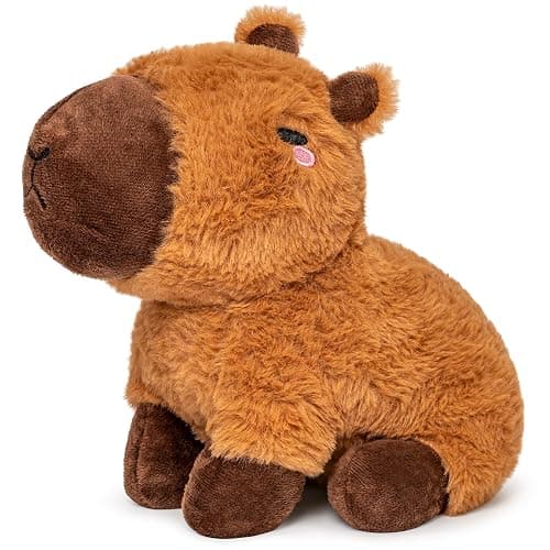 Capybara Microwavable & Weighted Stuffed Animals - 1.5 Lbs Unscented Heating Pad for Period Cramps Pain Relief and Anxiety, Cute Capybara Plush Toys Gifts for Women Girls Adults and Kids by Happy Fuel - Image 1