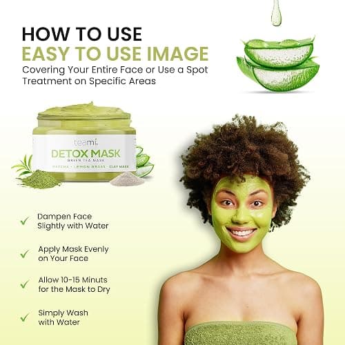 Teami Detox Face Mask for Hydraiting,Stick Mask Alternative Moisturizing & Purifying, Blackhead Remover Green Tea Mask Cleanse Mask reduces Acne & oil, Pore Minimizer Clay Mask for All Skin Types thumbnail 4