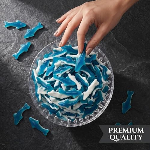 Candy Break Blue Shark Gummies, Fruit Flavored Chewy Gummy Candy, Bulk Bag for Kids & Adults, 5 lbs, Pack of 1 thumbnail 8