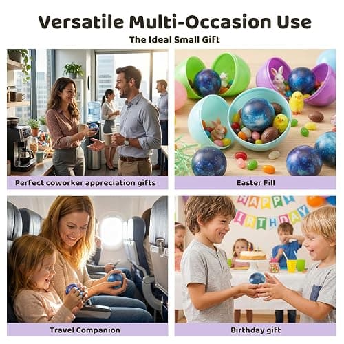 LovesTown 20 PCS Space Party Favors, 2.5 Inch Squeeze Toys Galaxy Stress Balls for Stress Relief Outer Space Themed Party Supplies School Carnival Reward thumbnail 7