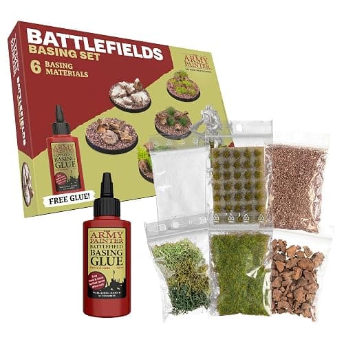 The Army Painter Battlefields Basing Set - Static Grass for Miniature Terrain Basing set - Static Grass & Free Basing Glue, Woodland Scenic Static Grass, Scenery Flocks - Master Quality Game Miniature - Image 1