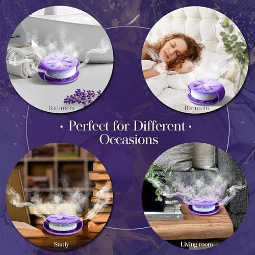 SHARLOVY Purple Shower Steamers Tray, Big Suction Cup Shower Steamer Tablet Holder Dish for Long Lasting Use, Flake Bath Bombs Container, Adornment Household Supply Car Decoration Yoga Decor thumbnail 6
