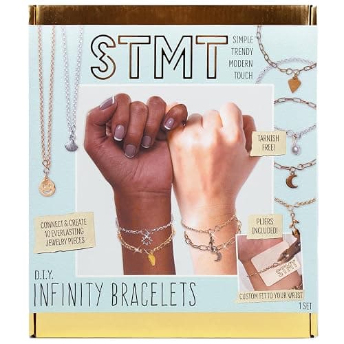 STMT DIY Infinity Jewelry Kit, Make 10 Forever Bracelets, Permanent Bracelet Chains, No Welding Needed, Custom-Fit, Unisex, Multi, Life-Size, Not Foldable, Ages 8+ thumbnail 3