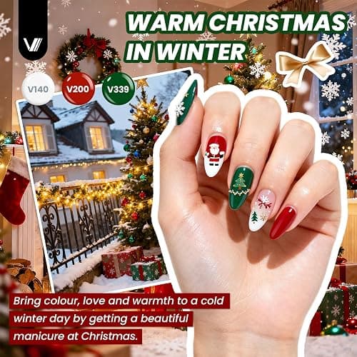 VANREESA 148Pcs Gel Nail Polish Kit with U V Light Almond Nail Tips Nail Drill -60 All Seasons Colors Gel Polish Set with 6Pcs Base Top Coat Gel Nail Kit for Beginners with Everything Gifts for Women thumbnail 7
