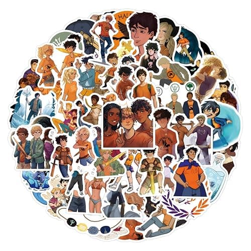 Percy Jackson Stickers for Kids, 50PCS Movie Stickers,Hot Cartoon Anime Vinyl Sticker for Water Bottle Laptop Phone Scrapbooking Journaling for Adults Teens for Party Supply Favor (Percy) thumbnail 4