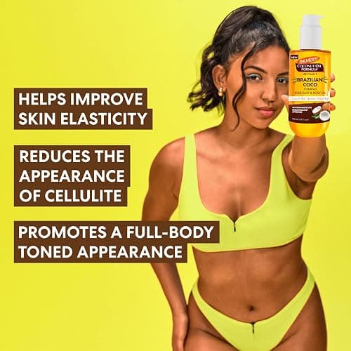 Palmer's Coconut Oil Formula Brazilian Coco Firming Body Oil with Vitamin E, 6.5 Fl Oz, Helps with Skin Tightening & Firming of Bum, Bust & Belly, Provides 48Hr Moisture, Dermatologist Approved thumbnail 5