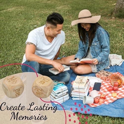 Deluxe Date Night Dice Game – 6 Dice, Decision Coin, Game Board & Carry Bag – Couples Gift for Newlyweds, Anniversary, Wedding, Bachelorette, Bridal Shower, Valentine's Day – Wife, Husband, Girlfriend thumbnail 2
