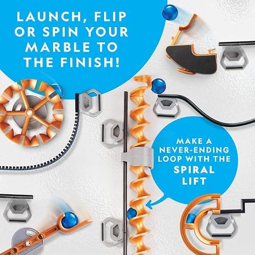 National Geographic Magnetic Marble Run - 150-Piece STEM Building Set for Kids & Adults with Magnetic Track & Trick Pieces & Marbles for Building A Marble Maze, STEM Project (Amazon Exclusive) thumbnail 5