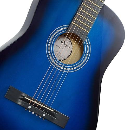 Ashthorpe 38-inch Beginner Acoustic Guitar Package (Blue), Basic Starter Kit w/Gig Bag, Strings, Strap, Tuner, Pitch Pipe, Picks thumbnail 2