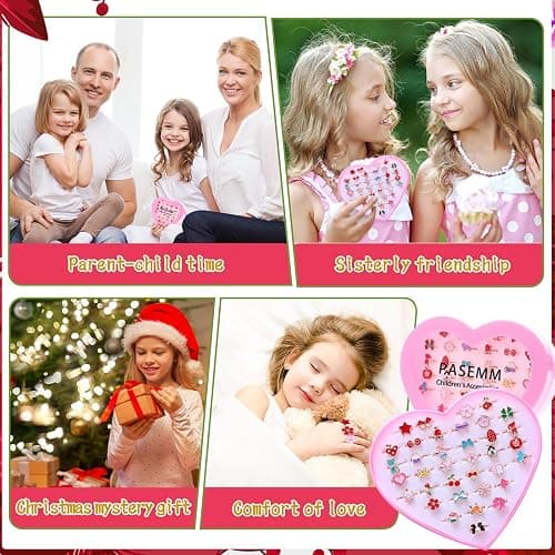 PASEMM 36pcs Little Girl Jewel Rings, Adjustable, No Duplication Kids Play Ring in Box,Pretend and Dress Up Rings for 4-12 Year Old Girls Birthday Gifts Holiday Gifts, 4 5 6 7 8 9 10 11 12 Year Old Girl Toys for Kids thumbnail 5