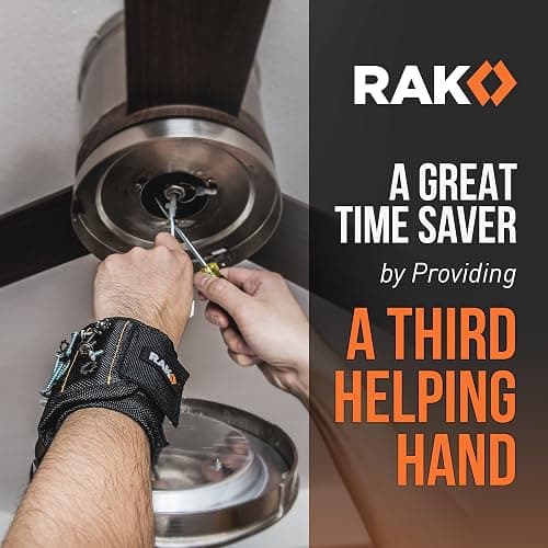 RAK Magnetic Wristband Gifts for Men - Premium Tool Belt for Holding Screws Nails with Powerful Magnets, Cool Gadgets Stocking Stuffers for Men, Holiday for Dad, Husband, Grandpa, Him thumbnail 5