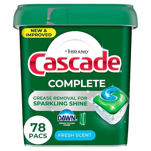 Cascade Complete Dishwasher Pods - Fresh Scent ActionPacs, Dishwasher Detergent, Dishwasher Soap, Detergent Pods, 78 Count - Image 1