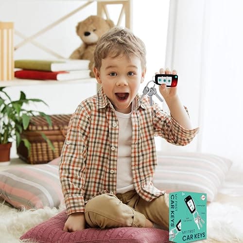 Playkidiz Toy Car Keys - Real Looking Play Toddler Remote Car Key - Interactive Kids Baby Keys with Lights and Sound Effetcs - Pretend Toy Keys for Boys Girls Age 3+ thumbnail 2