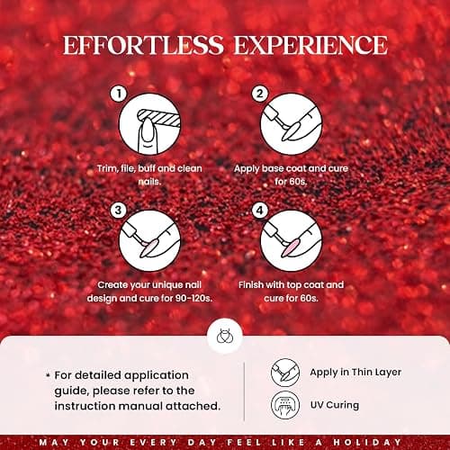 Beetles Winter Gel Polish Set 39Pcs Red Burgundy Blue Green Nude Pink Purple Gel Nail Polish with Base Top Coat for Manicure Lovers DIY at Home UV LED Needed Gift for Women Enchanted Jewelry thumbnail 8