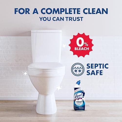 Lysol Toilet Bowl Cleaner, Max Strength Bathroom Cleaning Supplies, Toilet Bowl Cleaner Clinging Gel, Disinfecting and Deodorizing, Bleach Free, Atlantic Fresh + Forest Rain 24 oz (4 ct) thumbnail 8
