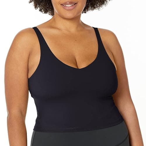 THE GYM PEOPLE Womens' Sports Bra Longline Wirefree Padded with Medium Support thumbnail 2