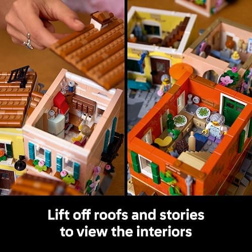 LEGO Ideas Italian Riviera Building Set for Adults - DIY Home & Office Decor for Men & Women Ages 18+ - Construct 3 Colorful Buildings & 10 Minifigures W/Accessories - Gift Idea for Birthdays - 21359 thumbnail 4