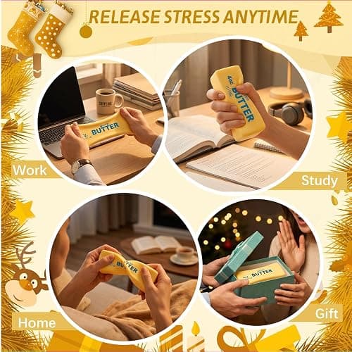 2PCS Butter Squishy – Slow Rising Butter Squishy Toy, Realistic Food Fidget Toys for Adults, Soft PU Material, Sensory Anxiety Relief & Focus Aid, Portable 5.5 Inch Squishy Butter for Office & Home thumbnail 8