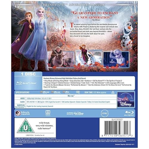 Frozen 2 Blu-ray [2019] [Region Free] thumbnail 3