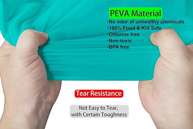 Aqua Blue Plastic Tablecloths 2 Pack Disposable Table Covers 84 Inch Circle Baby Shower Party Tablecovers PEVA Seafoam Blue Table Cloths for BBQ Picnic Birthday Wedding Parties 6 ft Round Table Use thumbnail 2