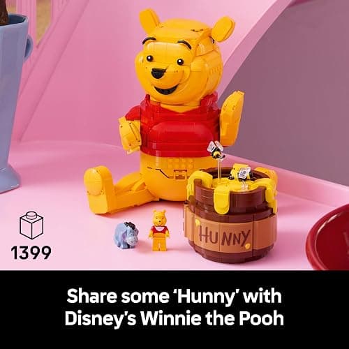 LEGO | Disney Winnie the Pooh - Building Set for Adults - Display Model w/Honey Pot, Collectible Minifigure & Eeyore Figure - DIY Nostalgic Gift Idea for Fans - 43300 thumbnail 3