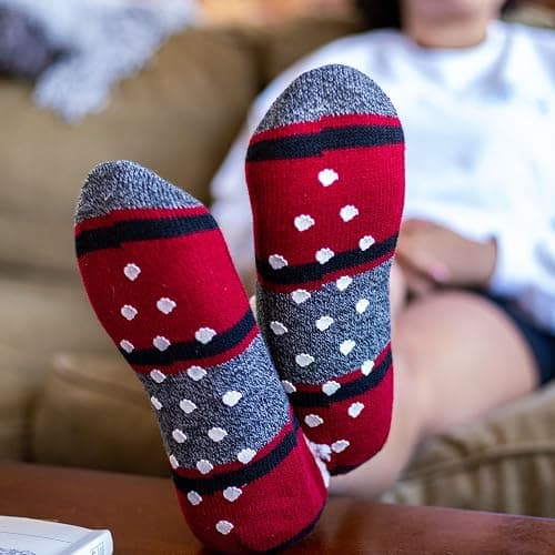 Ripple Junction Naruto Shippuden Women’s Slipper Sherpa Socks Akatsuki Clouds Non-Slip Grip Bottoms Anime Officially Licensed thumbnail 2