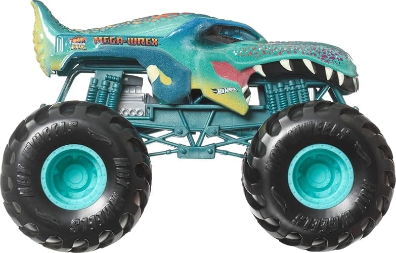 Hot Wheels Monster Trucks, Oversized Monster Truck, 1:24 Scale Die-Cast Toy Truck with Giant Wheels and Cool Designs thumbnail 4