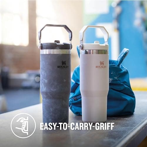 Stanley Flip Straw Tumbler 1.0 Trinkflasche Mit Strohhalm 0.89L - Thermosflasche Hält 12+ Stunden Kalt - Spülmaschinenfest - Sportflasche - Wasserflasche BPA Frei - Rose Quartz thumbnail 2