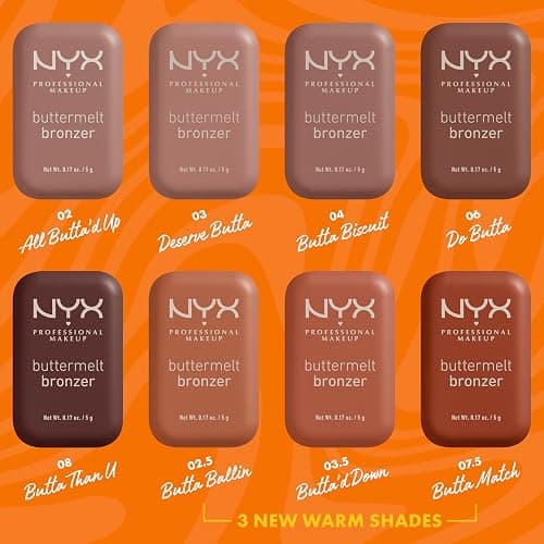 NYX Professional Makeup Buttermelt Bronzer, Contour Powder Bronzer, 12 HR Wear, Fade Resistant & Transfer Resistant, Infused with Shea Butter, Shade: Butta'd Down thumbnail 9