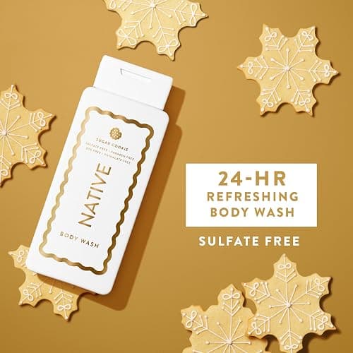 Native Body Wash, Holiday Edition, Sugar Cookie Scent, Contains Naturally Derived Ingredients | For Women & Men, Sulfate, Paraben, & Dye Free Leaving Skin Soft and Hydrated | 18 oz thumbnail 2