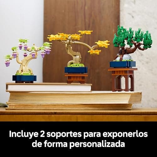 LEGO Botanicals Mini Bonsai Trees - Gingko, Black Pine & Wisteria Artificial Plants with Display Stands - DIY Home Decor Model Kit - Gift for Adults - 10373 thumbnail 8
