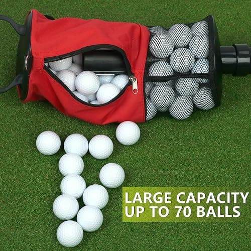 HOW TRUE Golf Ball Retriever, Portable Shag Bag Golf Ball Pick Up with Removable Plastic Tube, Pocket Shagger Storage thumbnail 4