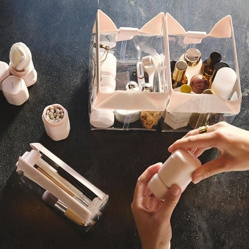 Cadence Travel Containers Basic Skincare Set - Magnetic Containers with Lids,Carry On Travel Essentials For Women/Men - 3 Small Capsules (0.56oz) - Cleanser, Moisturizer & Sun-Icon Labels - Charcoal thumbnail 6