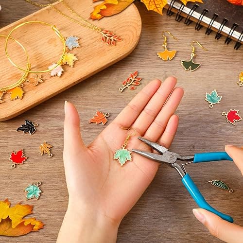 MARFOREVER Maple Leaf Charm, 120Pcs Fall Leaf Charms for Jewelry Making, Thanksgiving Day Charms Autumn Enamel Pendant for DIY Bracelet Necklace Earrings Crafts Gifts for Women Girls thumbnail 4