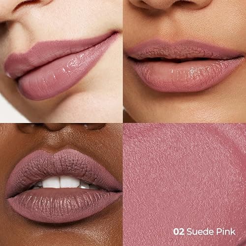 Laka Lip Liner - Smooth & Blendable Soft Matte Lip Contour Pencil for Shaping & Overlining Lips | Waterproof Formula, Oil-Cleanse Off, Long-Lasting Wear | #02 Suede Pink (Cool Nude Pink) thumbnail 2