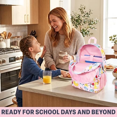 Get Trend Pokemon Kids Backpack for Girls, 18in Bookbag with Padded Straps, Pikachu Travel School Bag Anime Gifts for Girls (Multi Pokemon) thumbnail 2