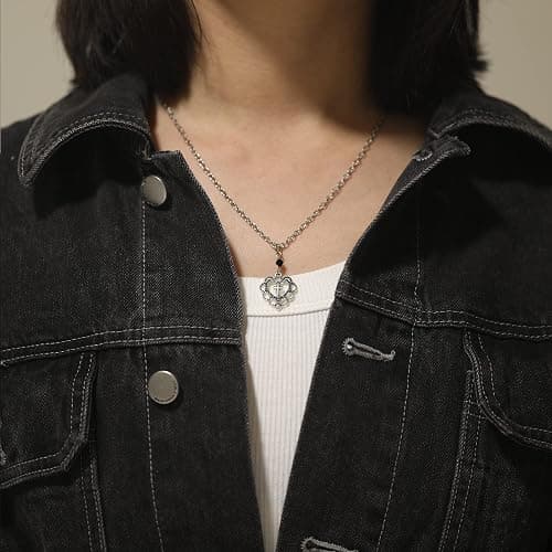 LIRUNQIN 9 Pcs Grunge Necklace Set Goth Cross Fairy Thorns Gothic Angel Heart Feather Chain Choker Necklace for Women Teen Girls thumbnail 6