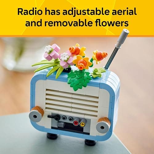 LEGO Creator 3in1 Record Player with Flowers Building Toy - Rebuilds Into a Radio Model or Microphone - Music Toys for 8+ Year Old Girls & Boys - Creative Gift Idea - 31172 thumbnail 8